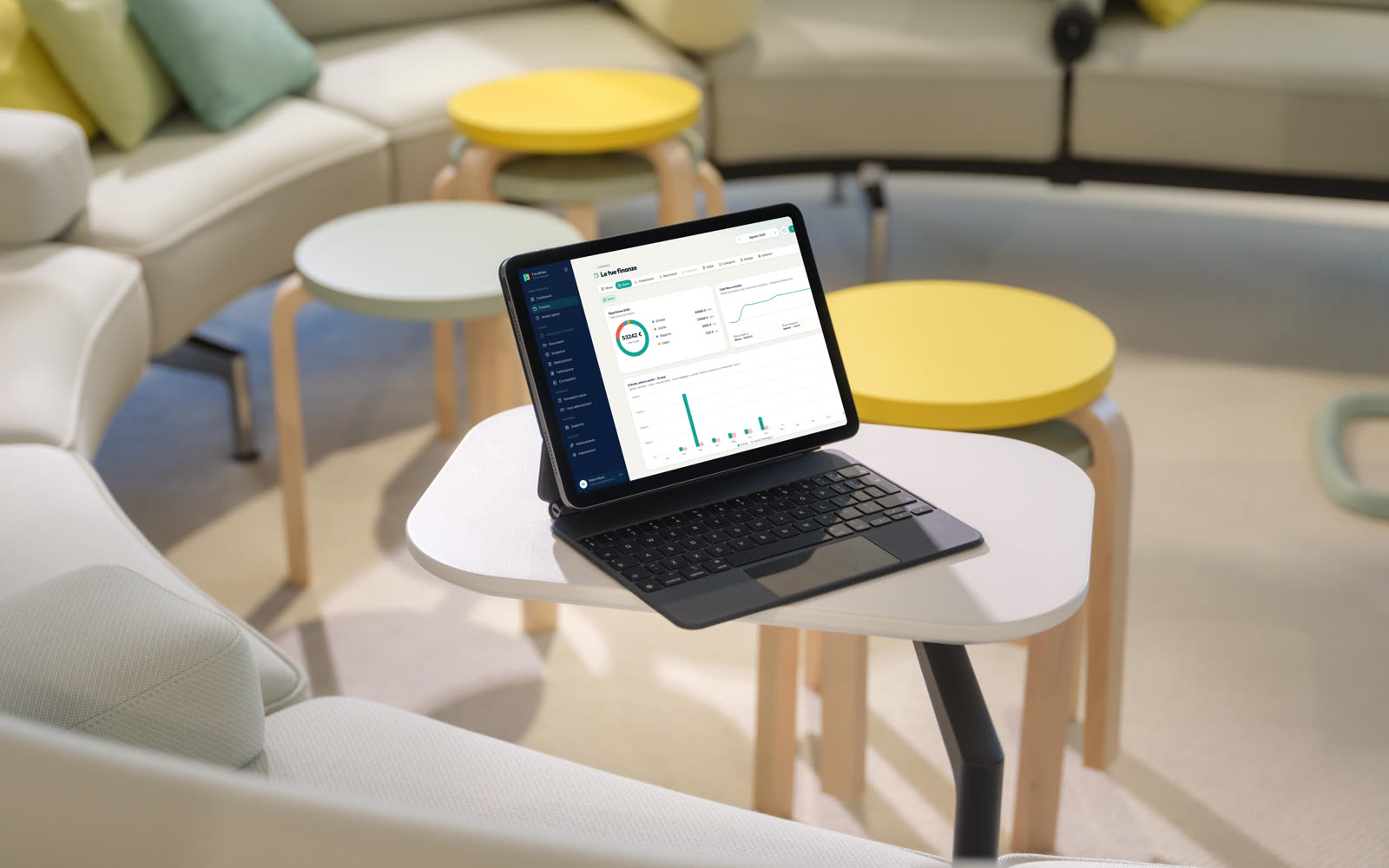 FiscalFiles su iPad: il salvadanaio con quanto è già stato messo da parte e quanto manca